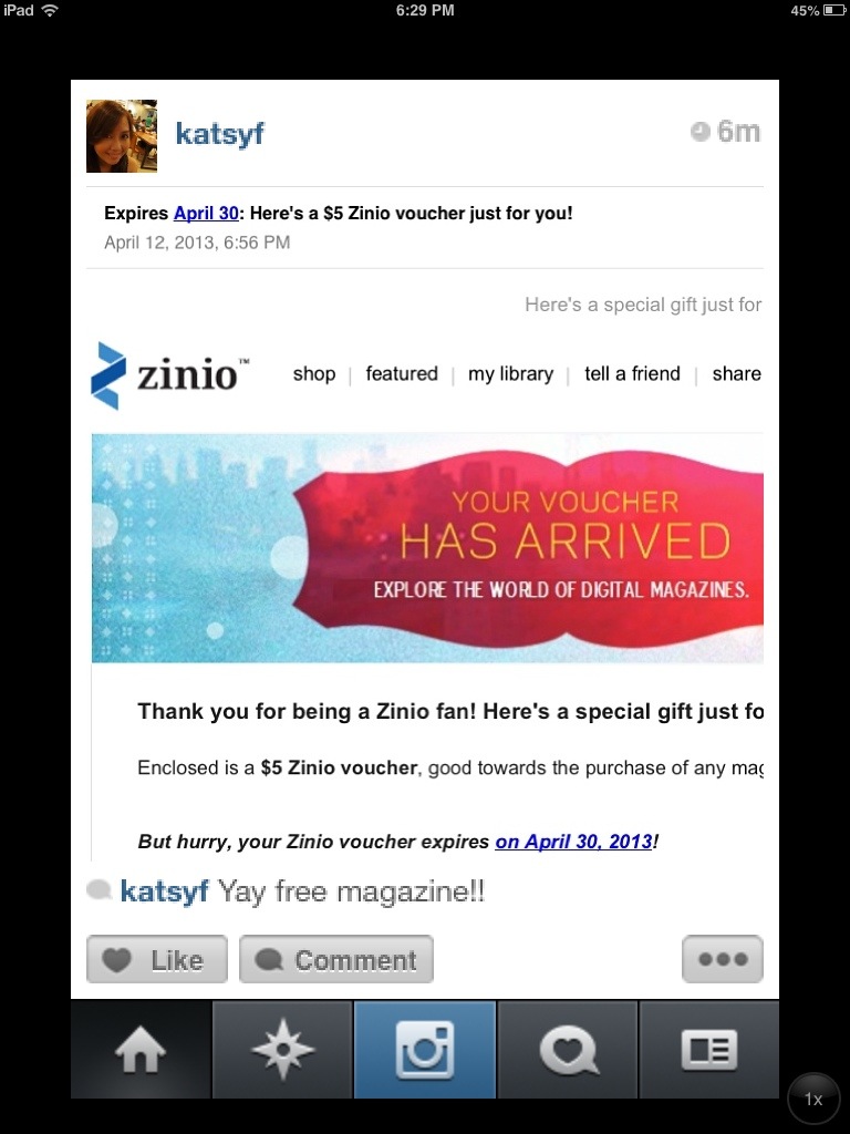 Done Shopping: Zinio Voucher