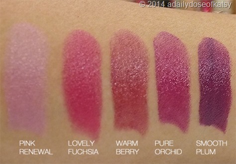 Avon UCA Lipstick Swatches 1