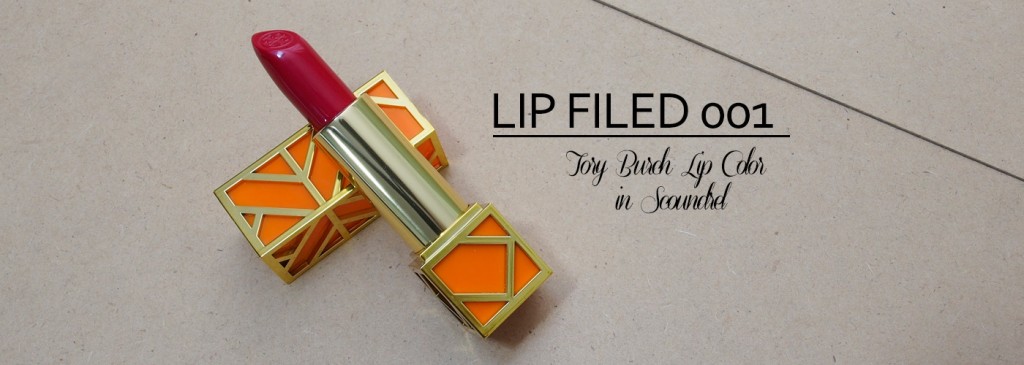 LIP FILED 001: Tory Burch Lip Color in Scoundrel