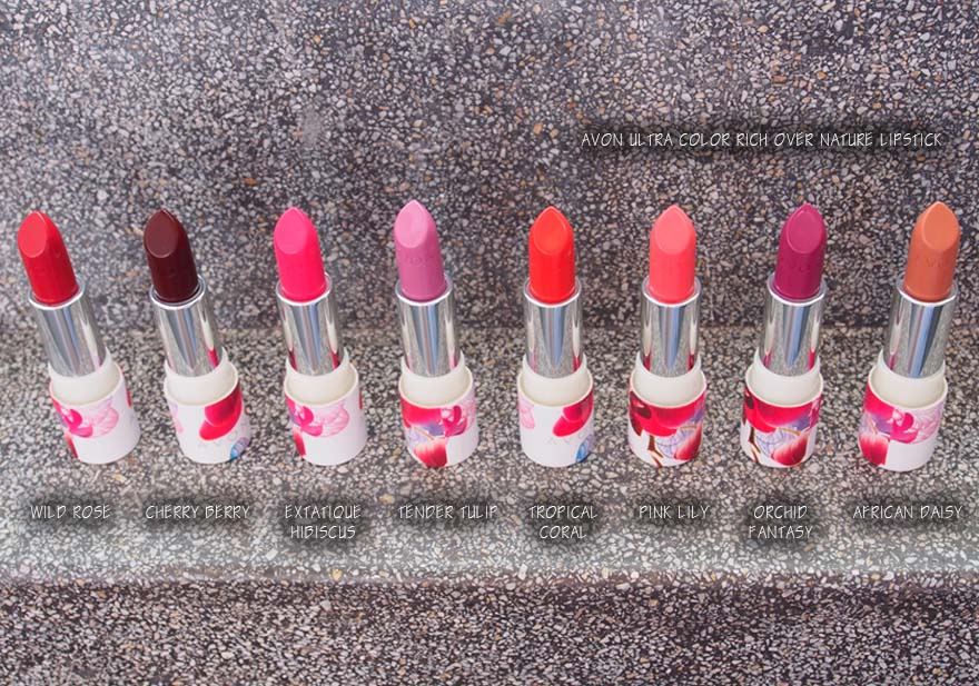 Lipstick Guide: 8 Shades of Avon Ultra Color Rich Over Nature Lipsticks*