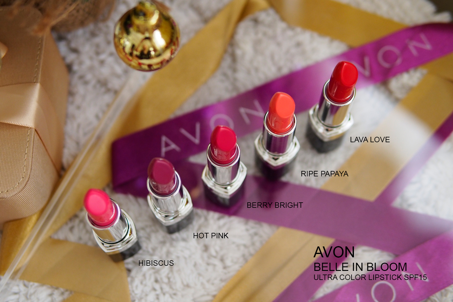 AVON BELLE IN BLOOM LIPSTICKS