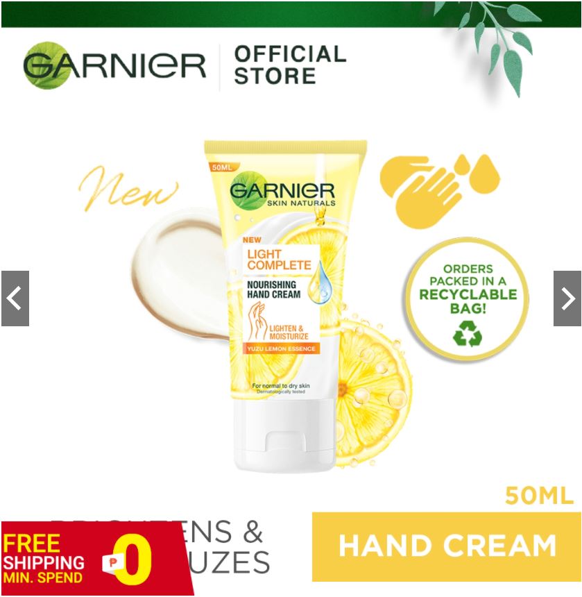Garnier light complete hand cream