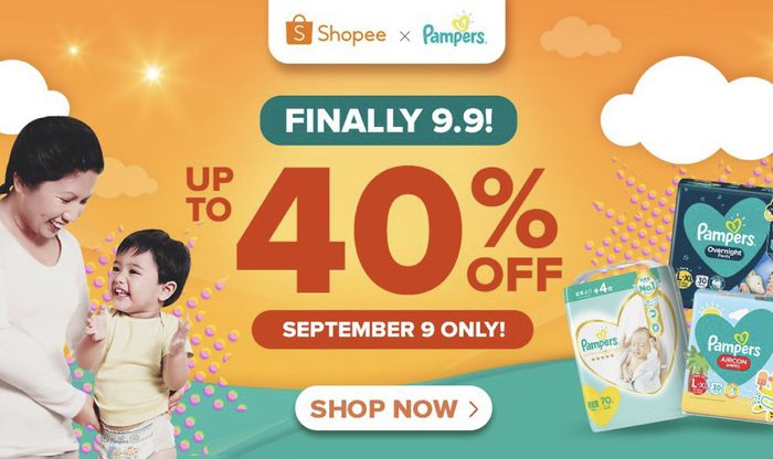 Shopee 9.9: Up to 40% Off Pampers + Free Toys!