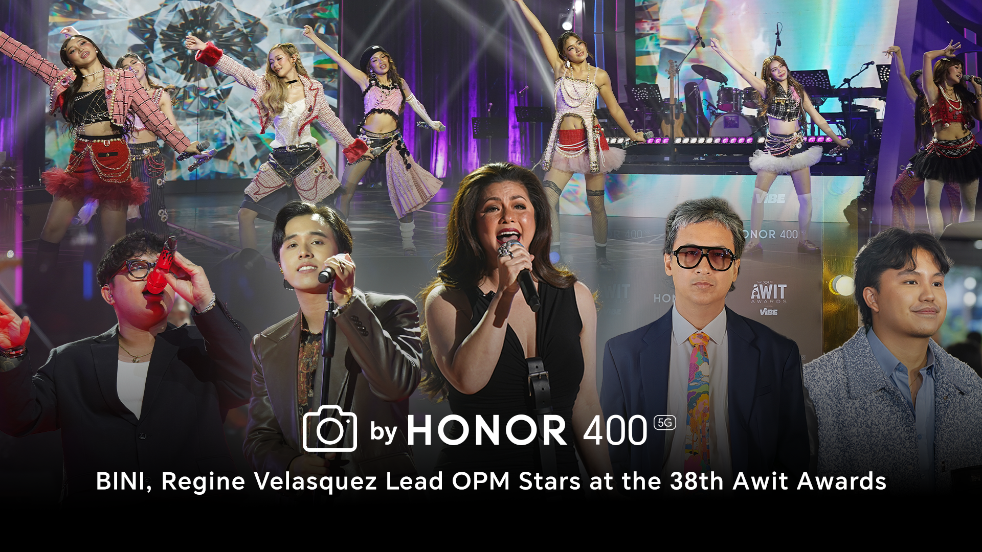 Captured by HONOR 400 5G: BINI, Regine Velasquez Lead OPM Stars at the 38th Awit Awards