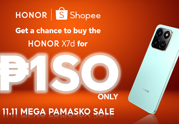 Piso Sale Alert: Get Water-Resistant AI Phone HONOR X7d For Just One Peso this 11.11 Sale!